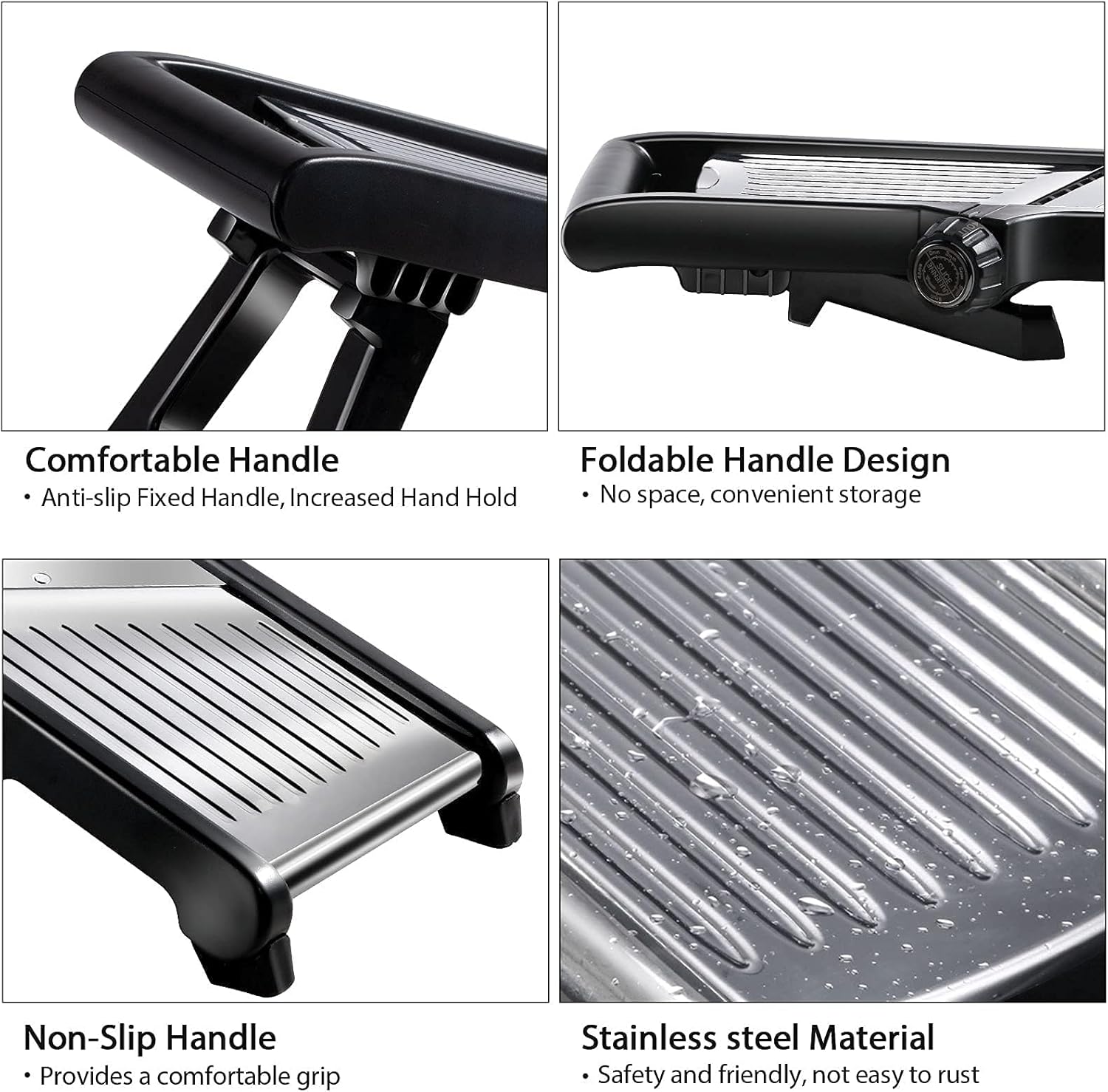 Mandolina Professionale Regolabile in Acciaio – Fette da 1 a 9 mm + Taglio Julienne - immagine 3