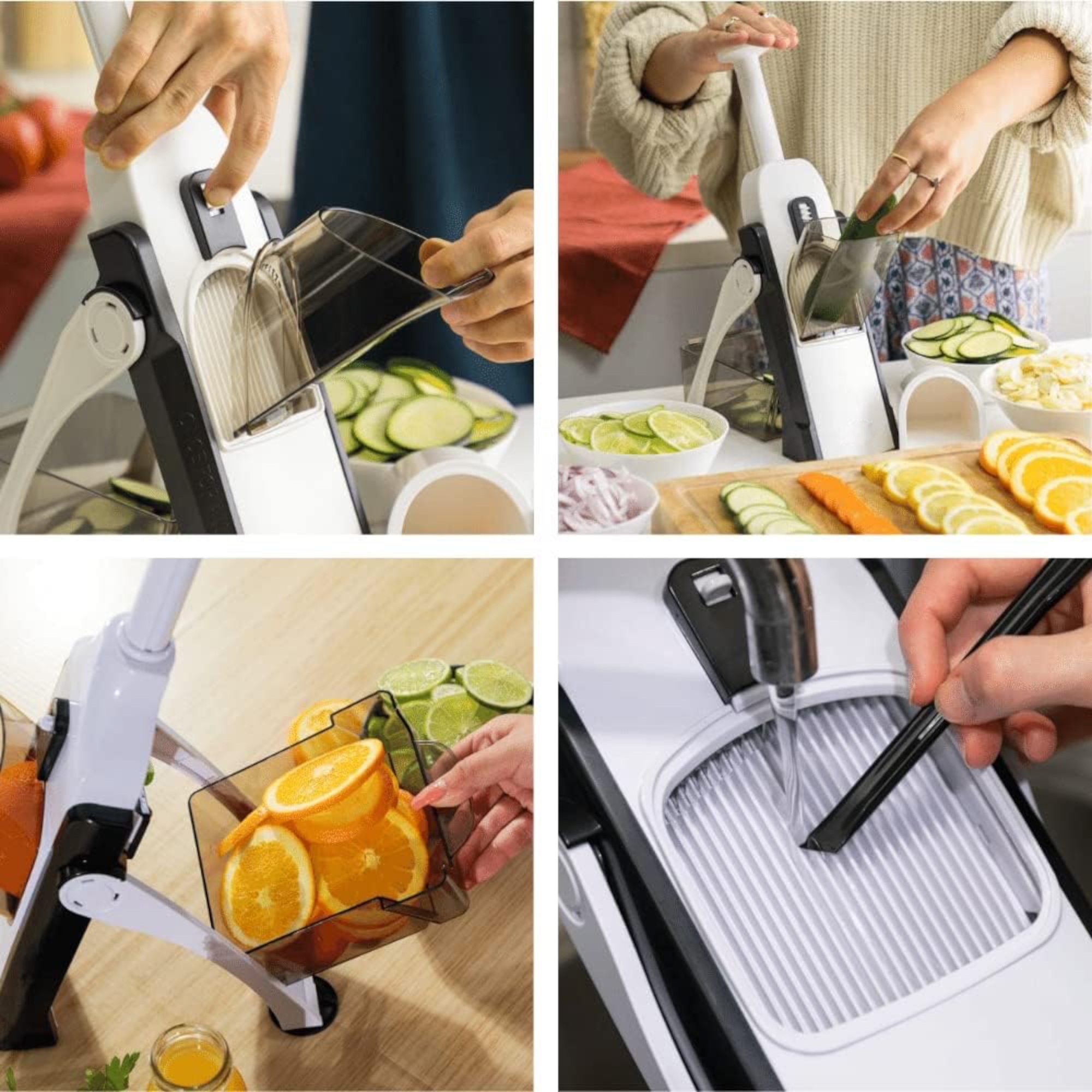 Mandolina REGOLABILE Spessore regolabile e taglio julienne Patate Affettatrice Cipolla taglia pomodori Chopper Kitchen taglia patate mandolina per verdure professionale - immagine 3